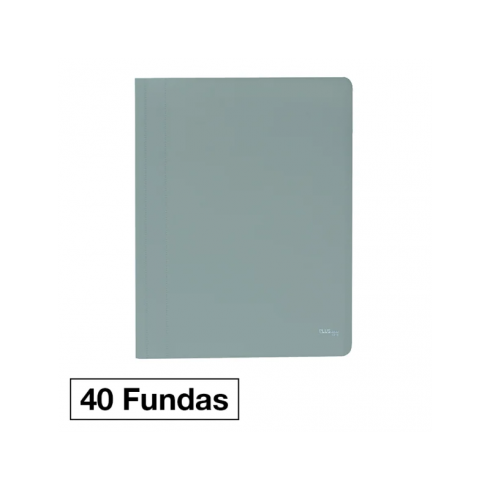 CARPETA FUNDAS PLUS A4 ECO 40F GRIS