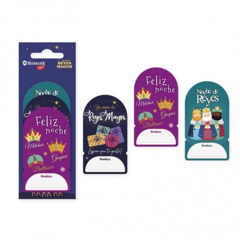 ETIQUETAS ADHESIVAS REYES MAGOS PACK 6 UDS