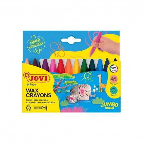 CERAS JOVI JUMBO TRIWAX EASY GRIP 12 COLORES