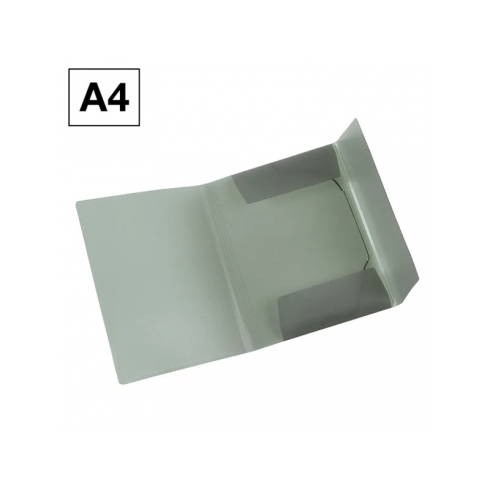 CARPETA POLIPROPILENO A4 SOLAPA TRASLUC. GRIS MANHATTAN