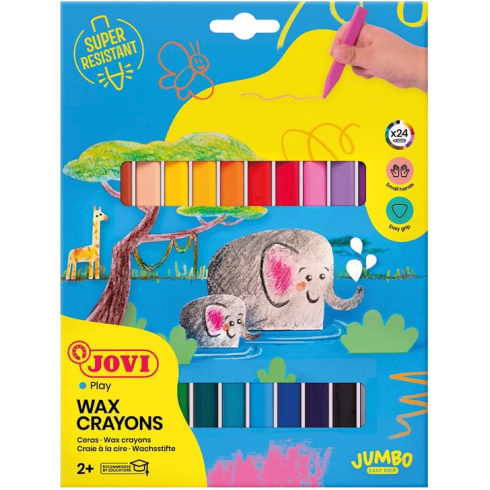 CERAS JOVI JUMBO TRIWAX EASY GRIP 24 COLORES