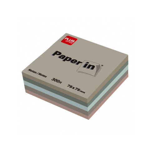 NOTAS ADHESIVAS PAPER IN PLUS 75X75 COLOR TIERRA