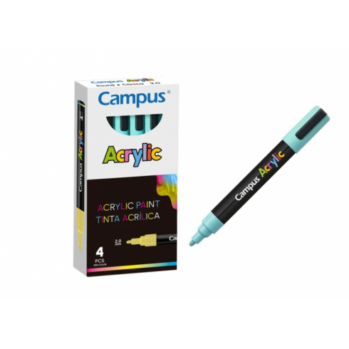 ROTULADOR ACRILICO CAMPUS VERDE PASTEL(4 UNID)