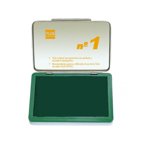 TAMPÓN PLUS OFFICE Nº1 VERDE 10X17CM