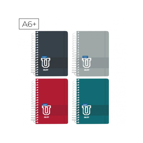 AGENDA ESCOLAR CAMPUS A6+ 1DP TAPA PP 26-27 ESTANDAR U