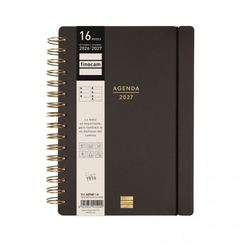 AGENDA FINOCAM 16 MESES HAIKU E10 SV HORIZ.NEGRO 26-27