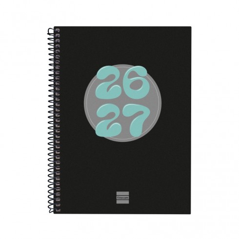 AGENDA FINOCAM COOL 1/4 SV HORIZ.NEGRO 26-27
