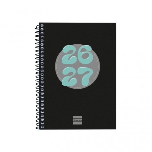 AGENDA FINOCAM COOL 1/8  SV HORIZ.NEGRO 26-27