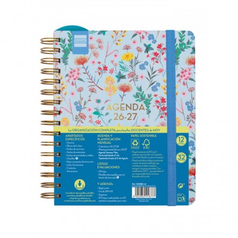 AGENDA FINOCAM MAGISTRAL 1/4  SV FLOWERS 26-27