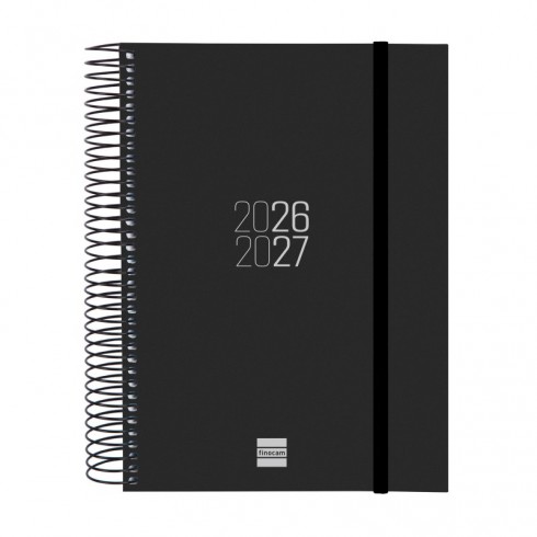 AGENDA FINOCAM ESPIRAL E10 1DP NEGRO 26-27