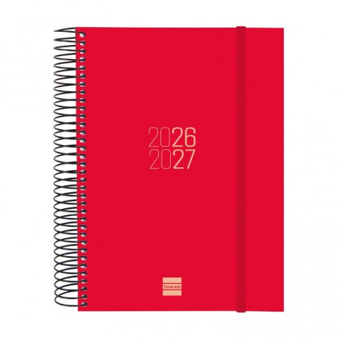 AGENDA FINOCAM ESPIRAL E10 1DP ROJO 26-27