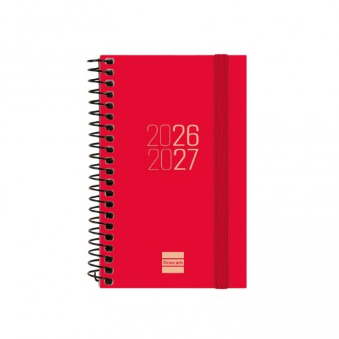 AGENDA FINOCAM ESPIRAL E3 SV HORIZ.ROJO 26-27