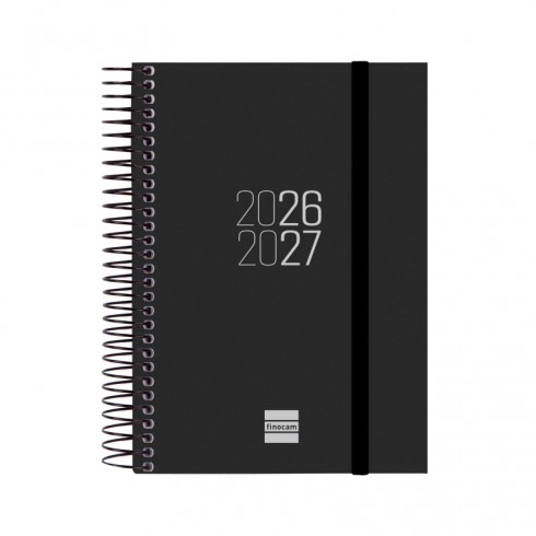 AGENDA FINOCAM ESPIRAL E8 1DP NEGRO 26-27