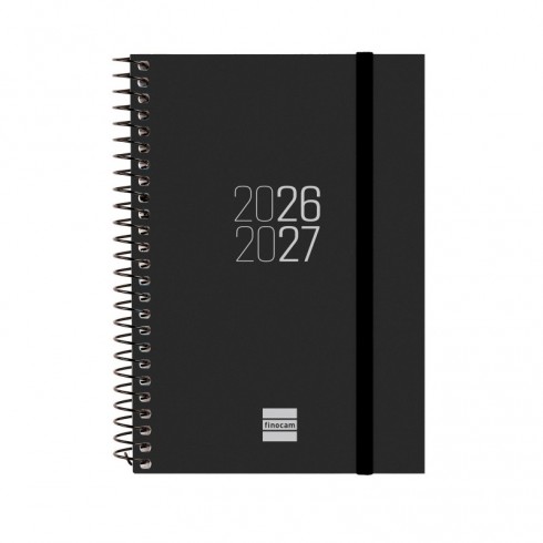 AGENDA FINOCAM ESPIRAL E8 SV HORIZ.NEGRO 26-27