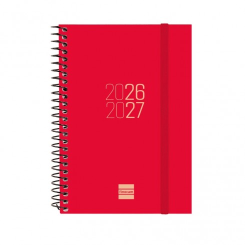 AGENDA FINOCAM ESPIRAL E8 SV HORIZ.ROJO 26-27