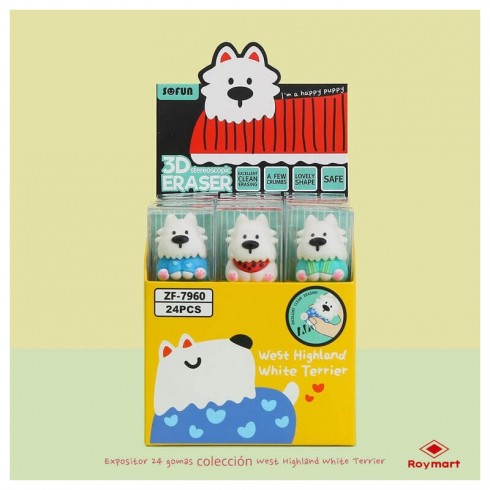 GOMAS BORRAR 3D TERRIER DOG SET/1