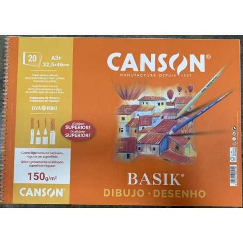 BLOC DIBUJO CANSON BASIK A3 LISO 150GR.