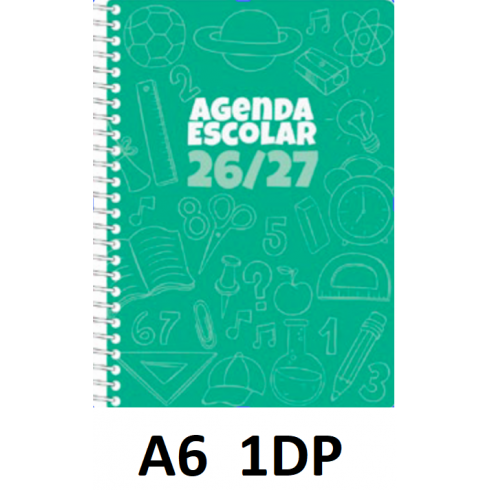 AGENDA ESC.DIDEX A6 1DP POLIPR. VERDE 26-27