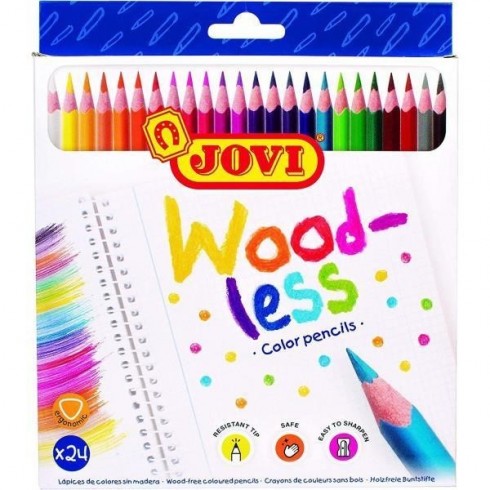 LAPICEROS WOODLESS JOVI 24 COLORES TRIANG.