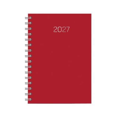 AGENDA 1DP 1/4 PREMIUM BASE WIRE´O C21-ROJO 2027