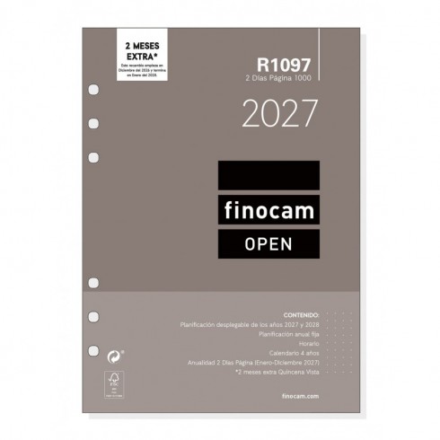 RECAMBIO FINOCAM ANUAL 1000  R1097 2027 - 2 DÍA PÁGINA