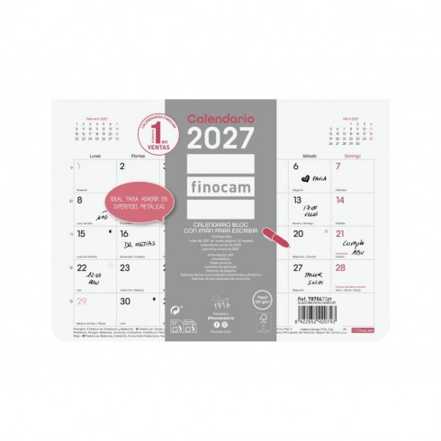 CALENDARIO BLOC CHIC IMÁN 210x150 ESCRIBIR 2027