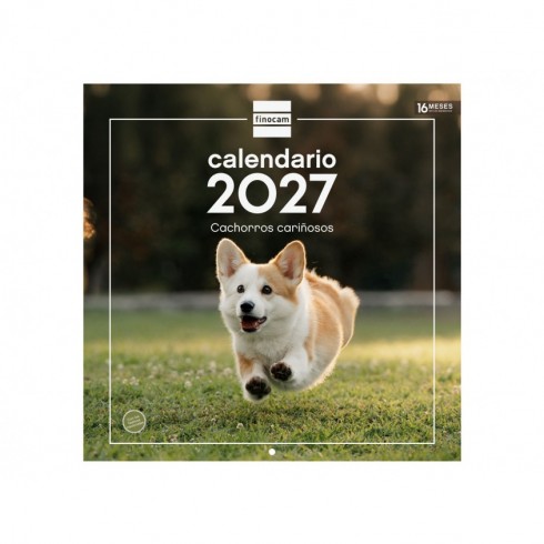CALENDARIO PARED ESCRIBIR 30x30 CACHORROS 2027