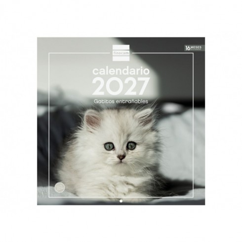 CALENDARIO PARED ESCRIBIR 30x30 GATITOS 2027