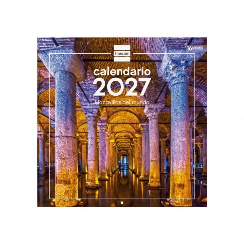 CALENDARIO PARED ESCRIBIR 30x30 MARAVILLAS MUNDO 2027