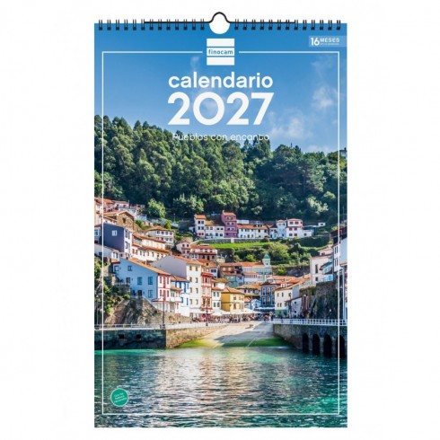 CALENDARIO PARED ESCRIBIR 25X40 2027 PUEBLOS CON ENCANTO