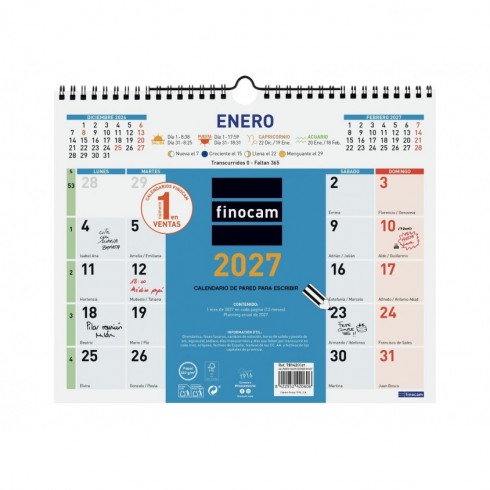 CALENDARIO PARED COLOR ESC.M 30X24,7 2027
