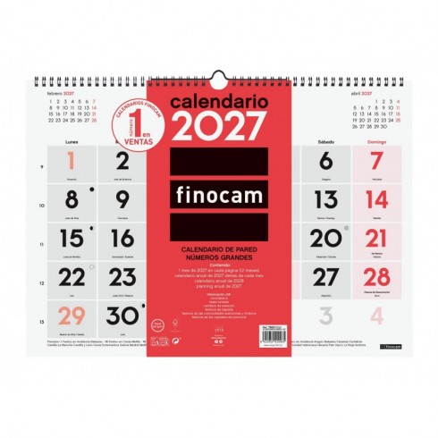 CALENDARIO PARED NºGRANDES L 430X310 2027