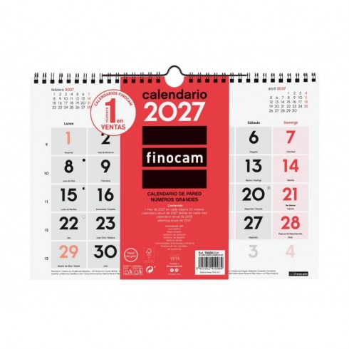 CALENDARIO PARED NºGRANDES M 300X210 2027