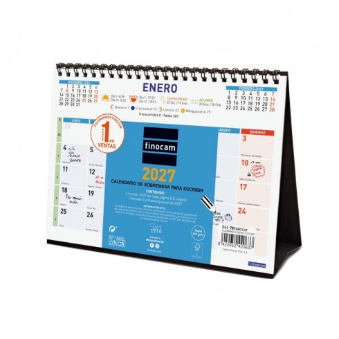 CALENDARIO SOBREMESA COLOR ESCRIBIR S 210x150 2027