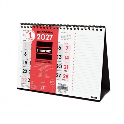 CALENDARIO SOBREMESA NºGRANDES-NOTAS S 210x150 2027