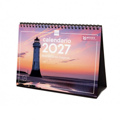CALENDARIO SOBREMESA ESCRIBIR 210X150 2027 ATARDECERES