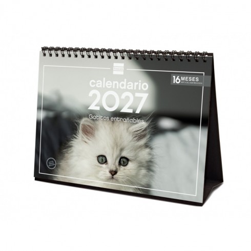 CALENDARIO SOBREMESA ESCRIBIR 210X150 2027 GATITOS