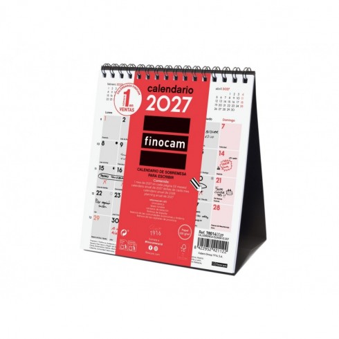 CALENDARIO SOBREMESA ESCRIBIR NEUTRO XS 140X150 2027