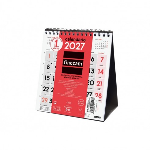 CALENDARIO SOBREMESA ESCRIBIR XS NºGRANDES 140x150 2027