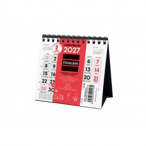 CALENDARIO SOBREMESA NºGRANDES XXS 110x100 2027