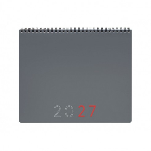 PLANIFICADOR MES VISTA+NOTAS 2027 GRIS INT.