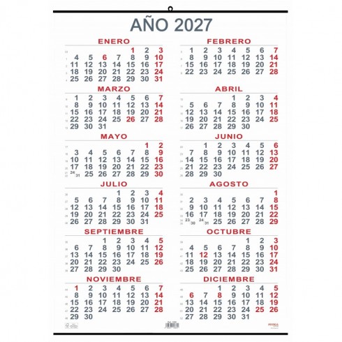CALENDARIO ANUAL MURAL MYRGA 50X69 2027