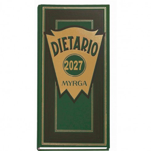 DIETARIO MYRGA 2 TERCIOS VERDE 2027 1DP