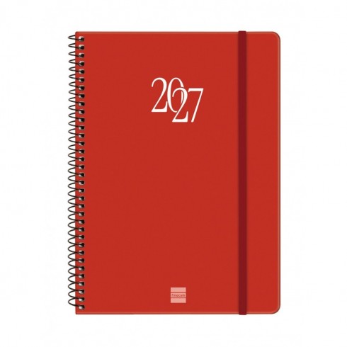 AGENDA ESPIRAL MY E10 155X212 SV 2027 ROJO