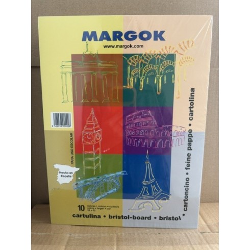 BLOC MARGOK 10 CARTULINAS 24x32cm