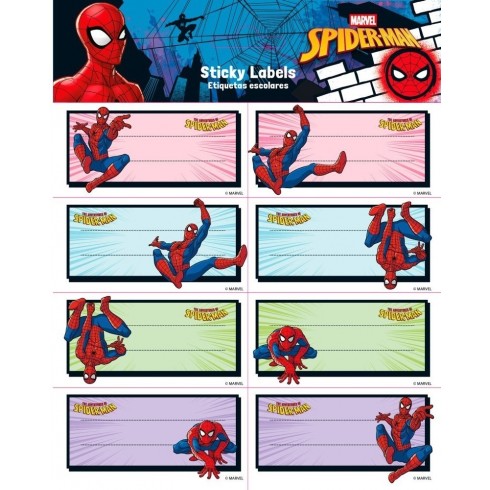 ETIQUETAS ESCOLARES MARVEL SPIDERMAN