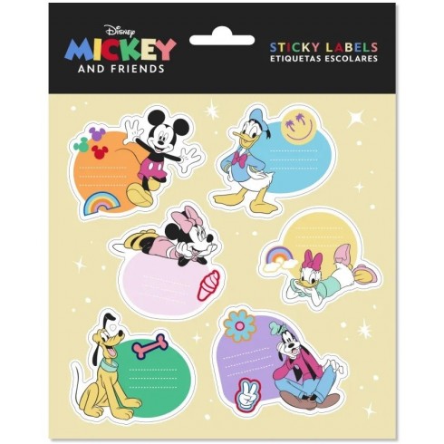 ETIQUETAS ESCOLARES PREMIUM DISNEY MICKEY Y SUS AMIGOS